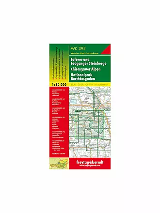 FREYTAG & BERNDT | Wanderkarte Loferer und Leoganger Steinberge, Chiemgauer Alpen, Nationalpark Berchtesgaden Maßstab 1:50.000 | 